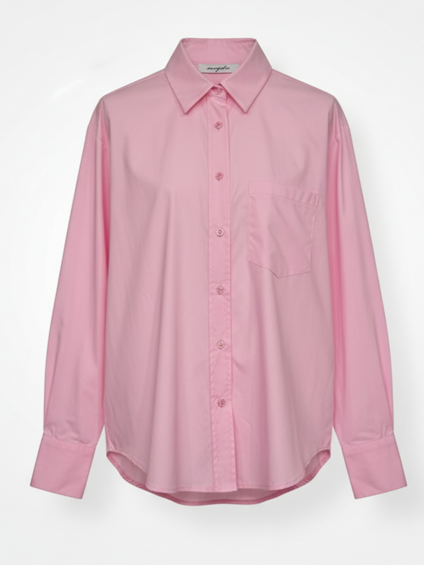 Camicia Emily over con tasca – Rosa donna