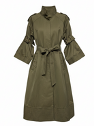 Trench Victoria con cintura e manica regolabile – Verde Militare donna