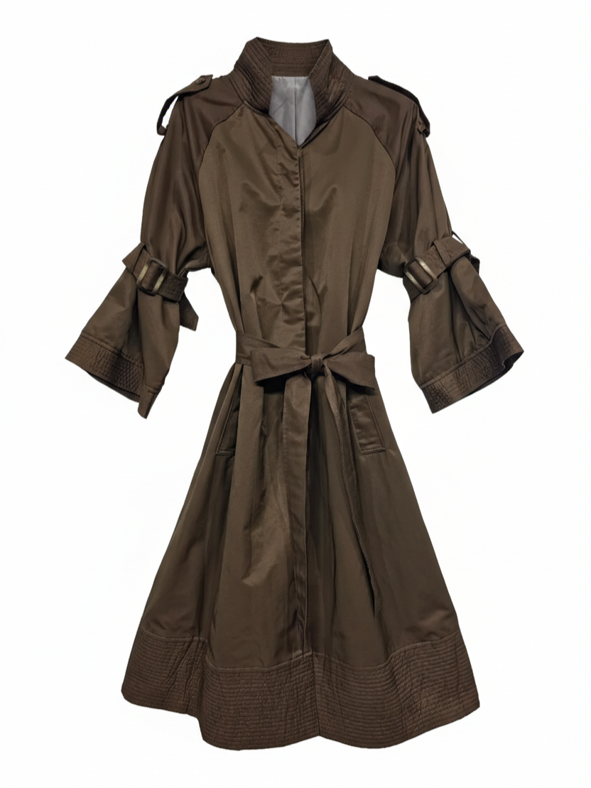 Trench Victoria con cintura e manica regolabile – Marrone donna