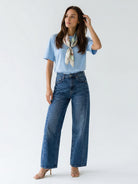 Jeans Marta – wide leg denim medio donna