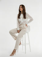 Camicia Livia con fiocco – Bianco donna