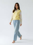 Gilet Olivia scollo a V – Giallo donna