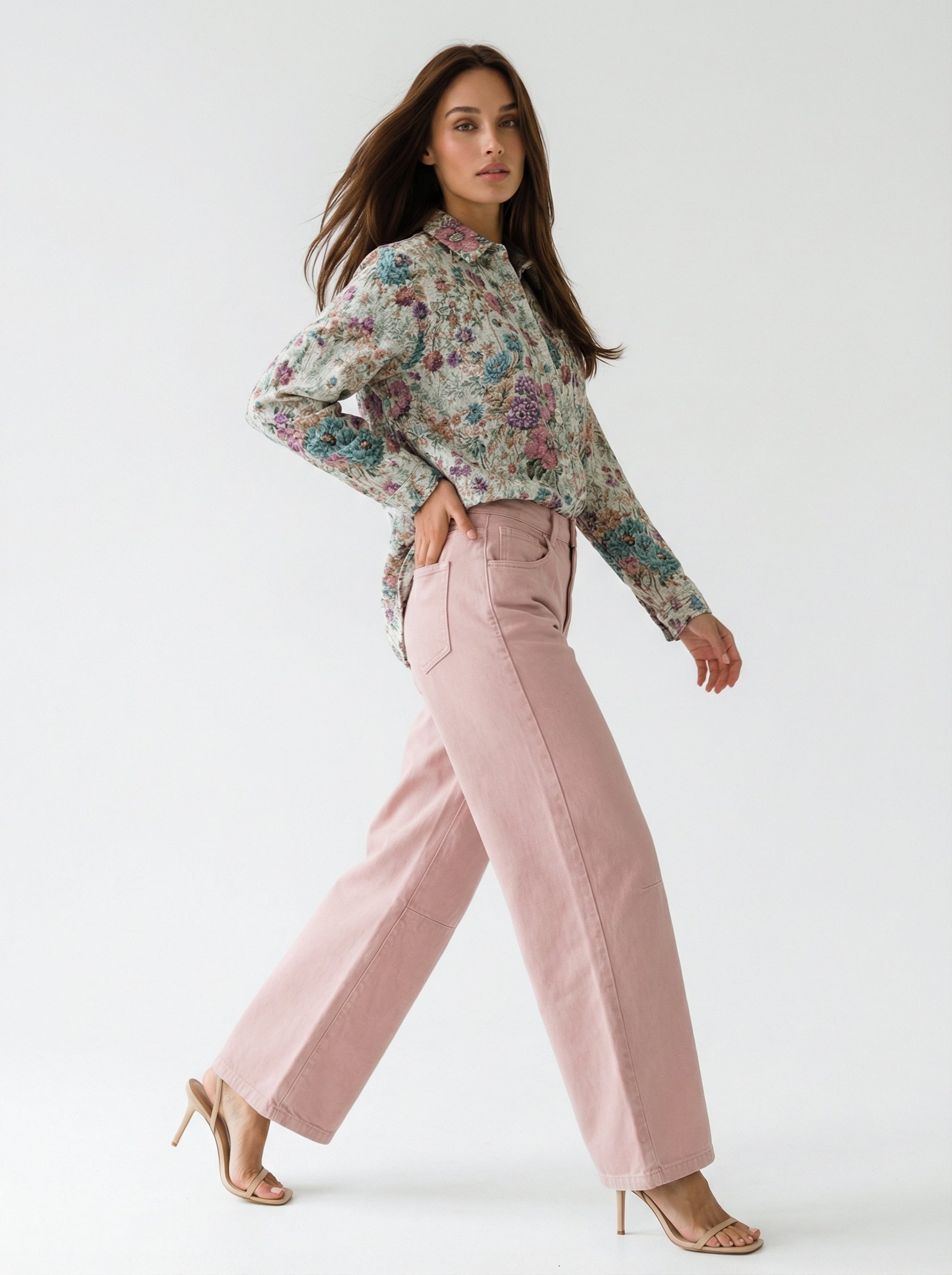 Pantalone Olivia in cotone - Rosa donna