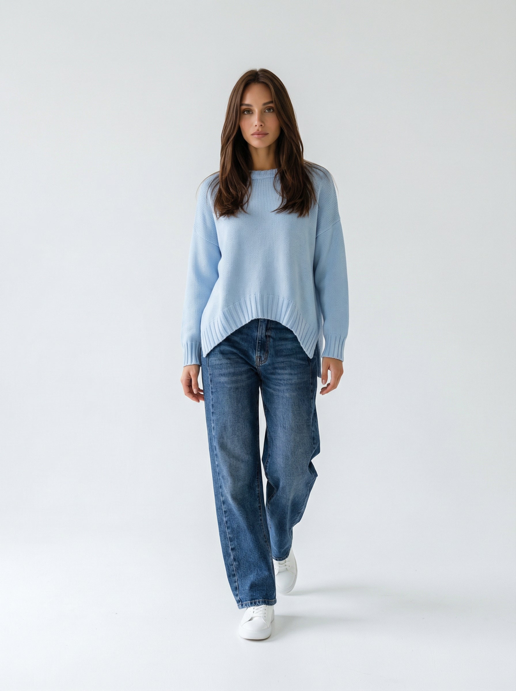 Maglia Nadia – Azzurro polvere donna