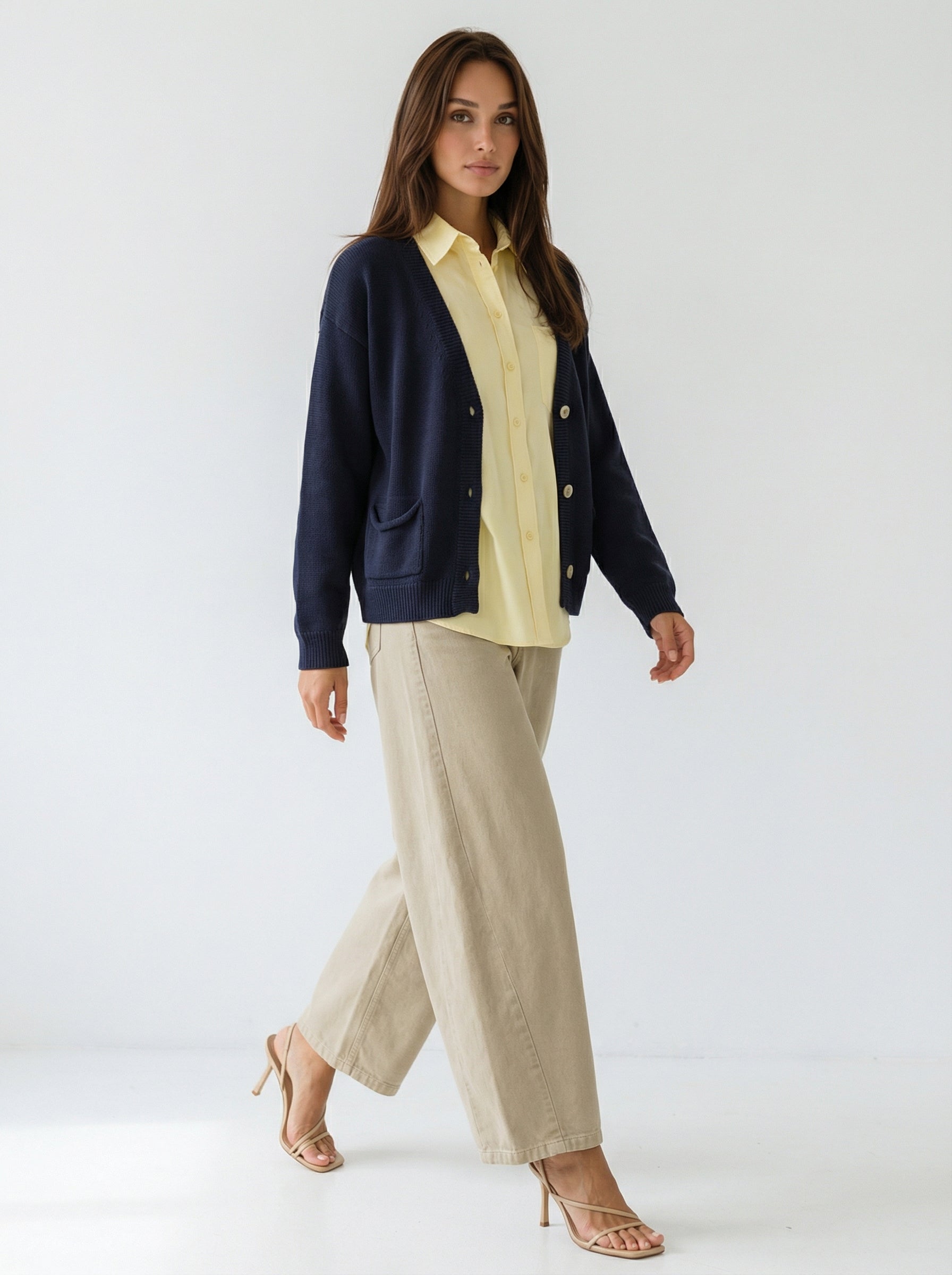 Cardigan Livia in maglia – Blu donna