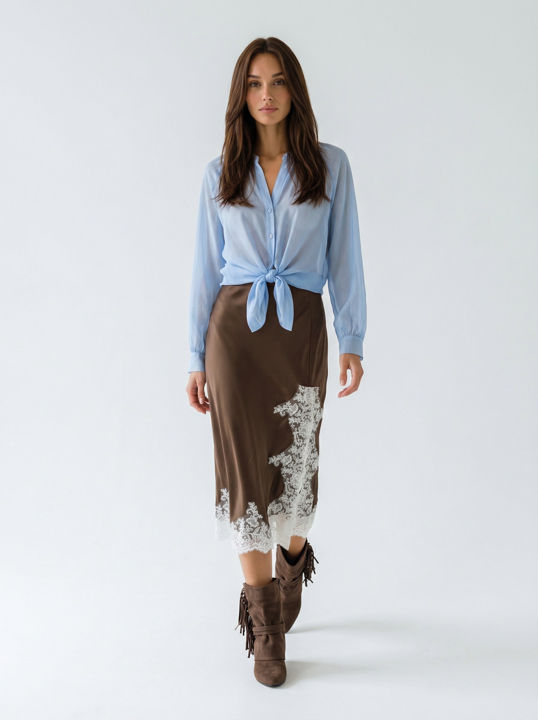 Camicia Althea – Azzurro cielo donna