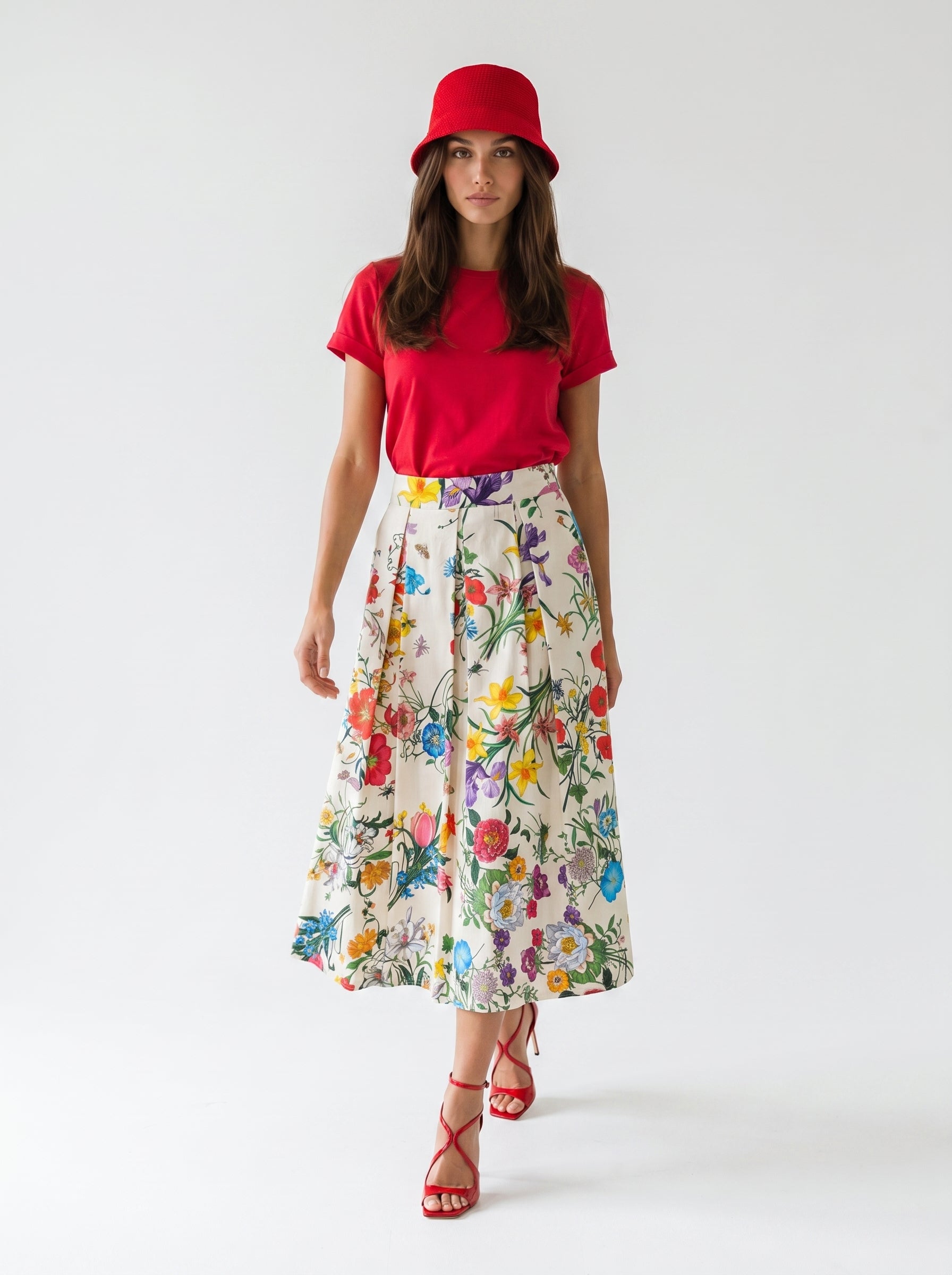 Gonna Fiora - Burro fiori di campo donna
