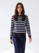 Cardigan Garance – Azzurro Polvere / Testa di Moro Cardigan donna