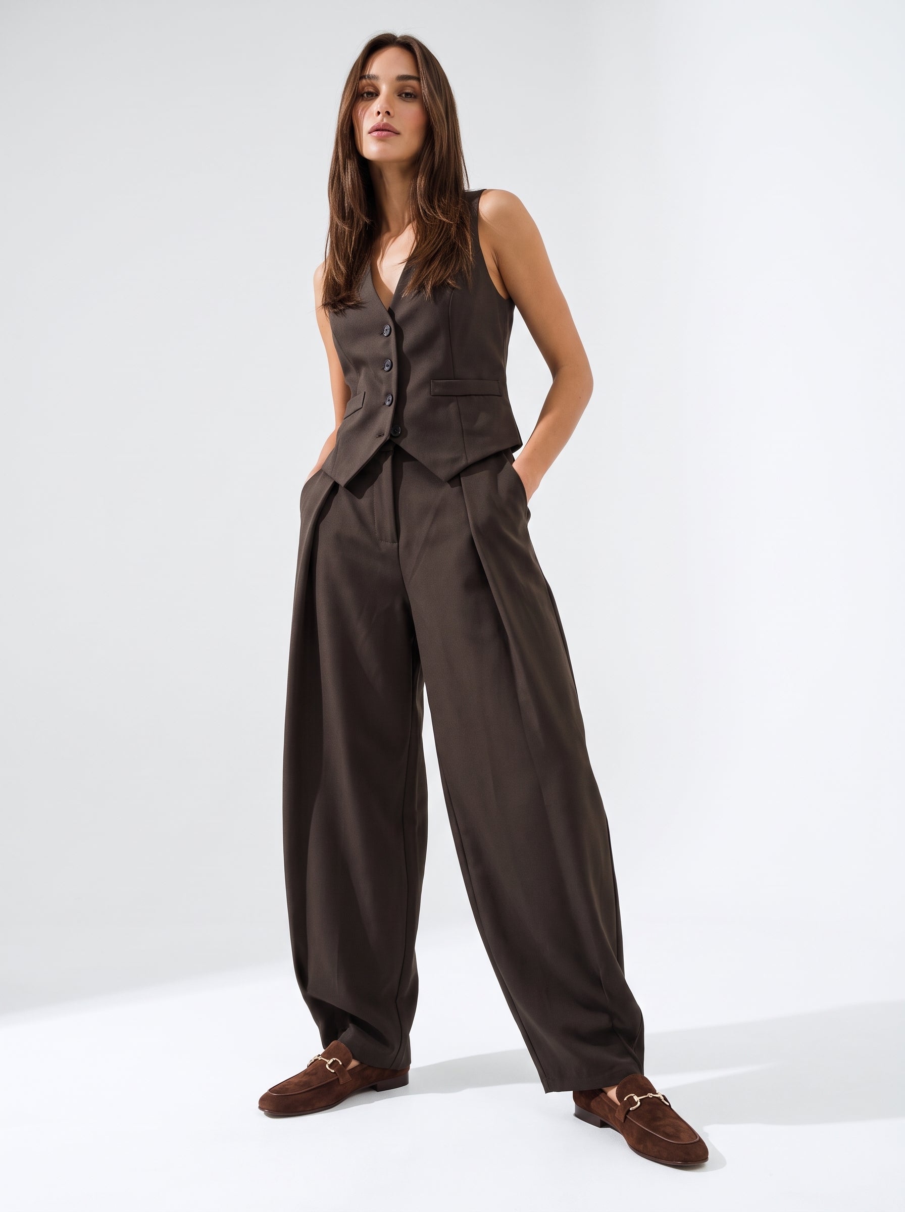 Tailleur Elvire - Marrone Tailleur donna