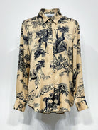 Camicia Eryelle - Beige e nera donna