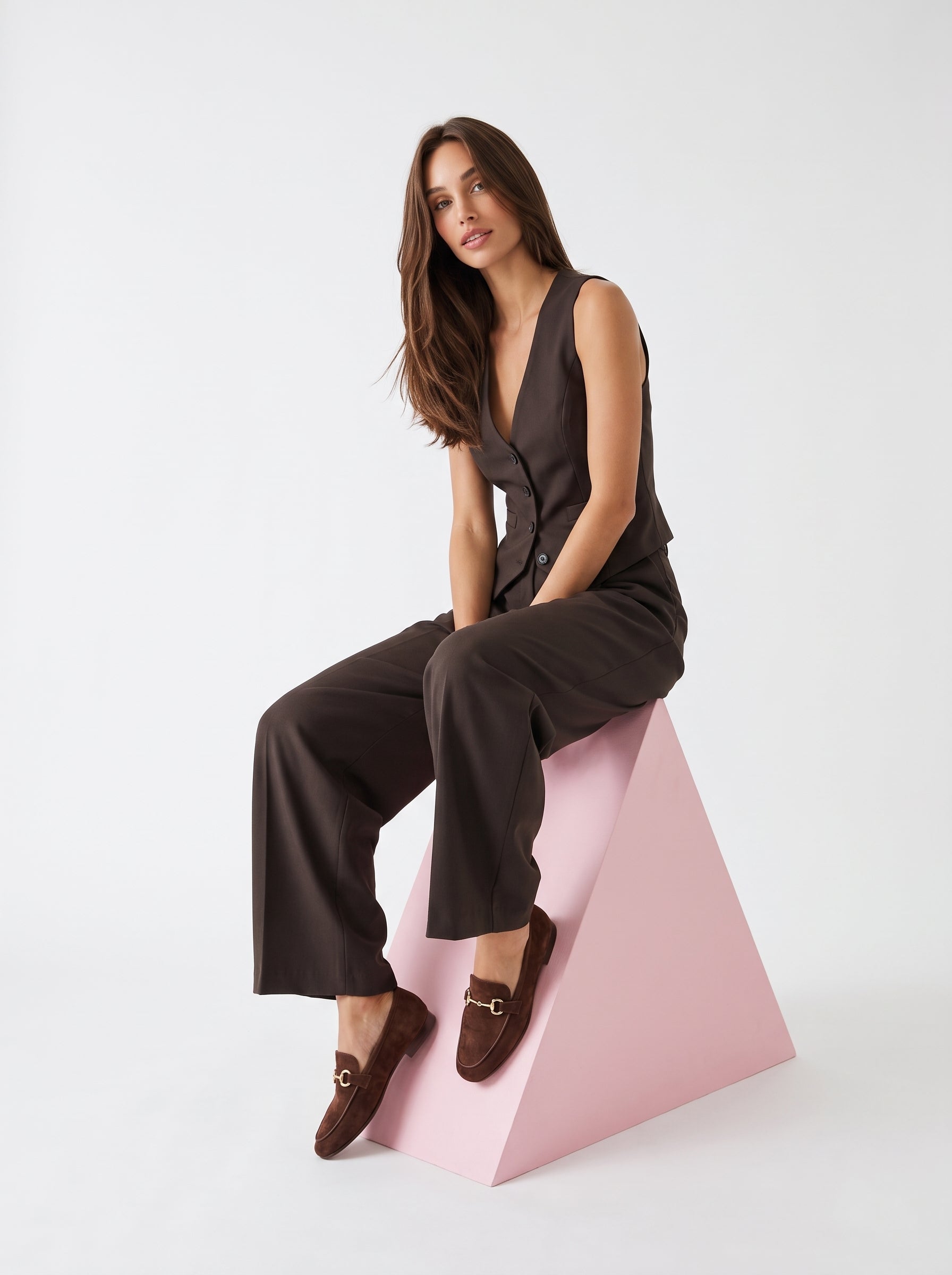 Tailleur Elvire - Marrone Tailleur donna