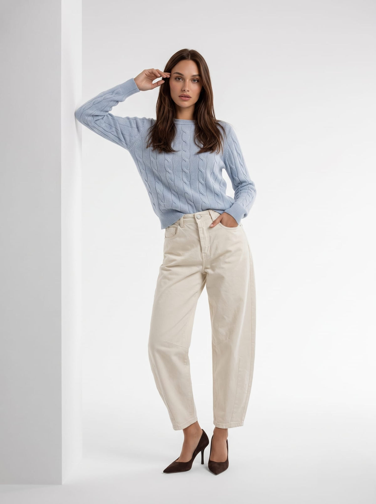 Pullover Sidonie – Celeste polvere Maglia donna