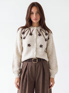 Cardigan Amarante – Panna Mélange Cardigan donna