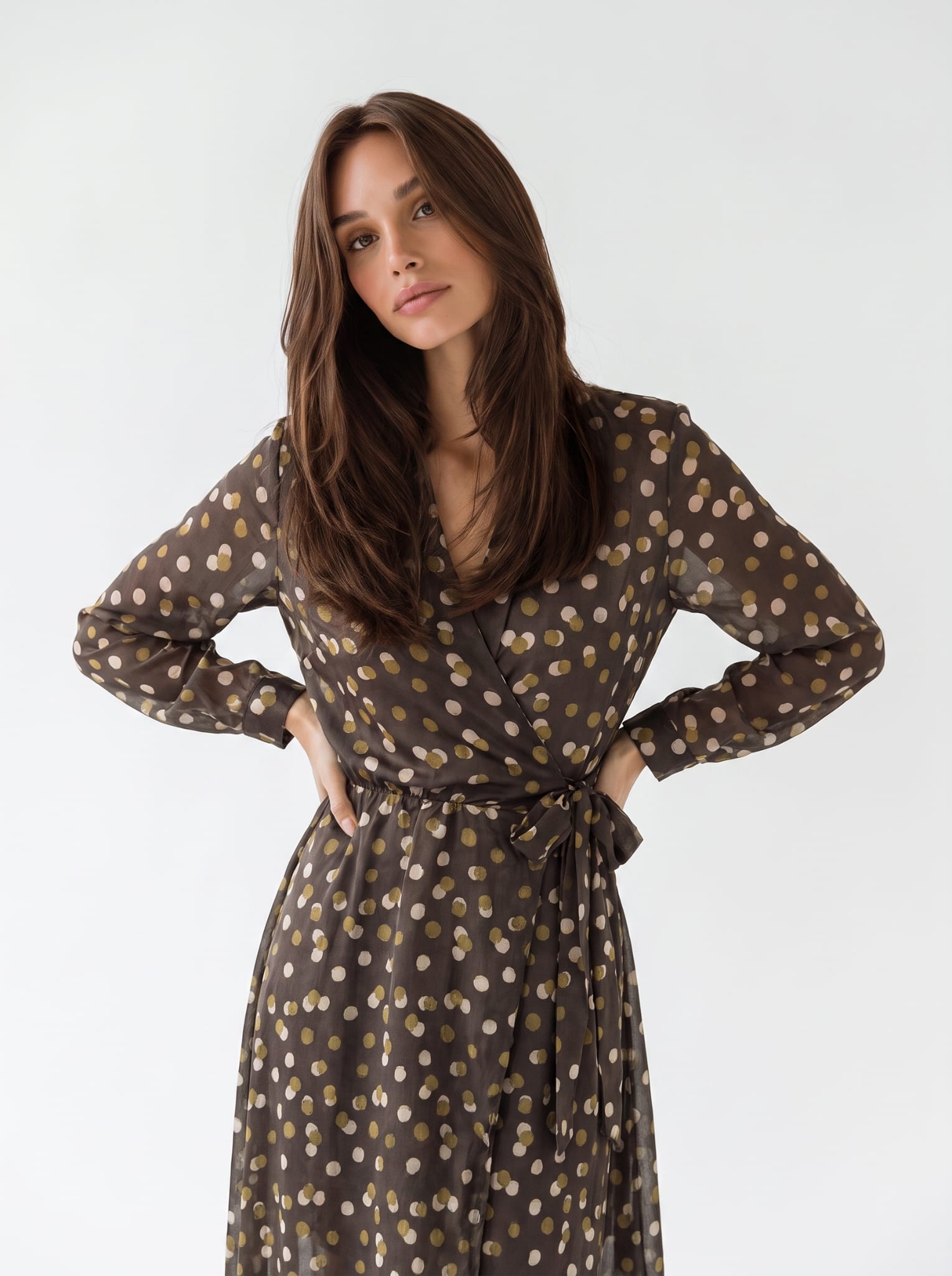 Abito Althea - Pois Verde olio Abito donna