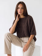 Pullover Amandine - Marrone Maglia donna