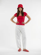 T-Shirt Adele - Rosso donna