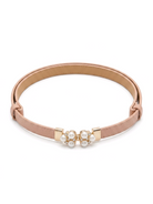 Cintura Perla in vera pelle con fibbia gioiello donna