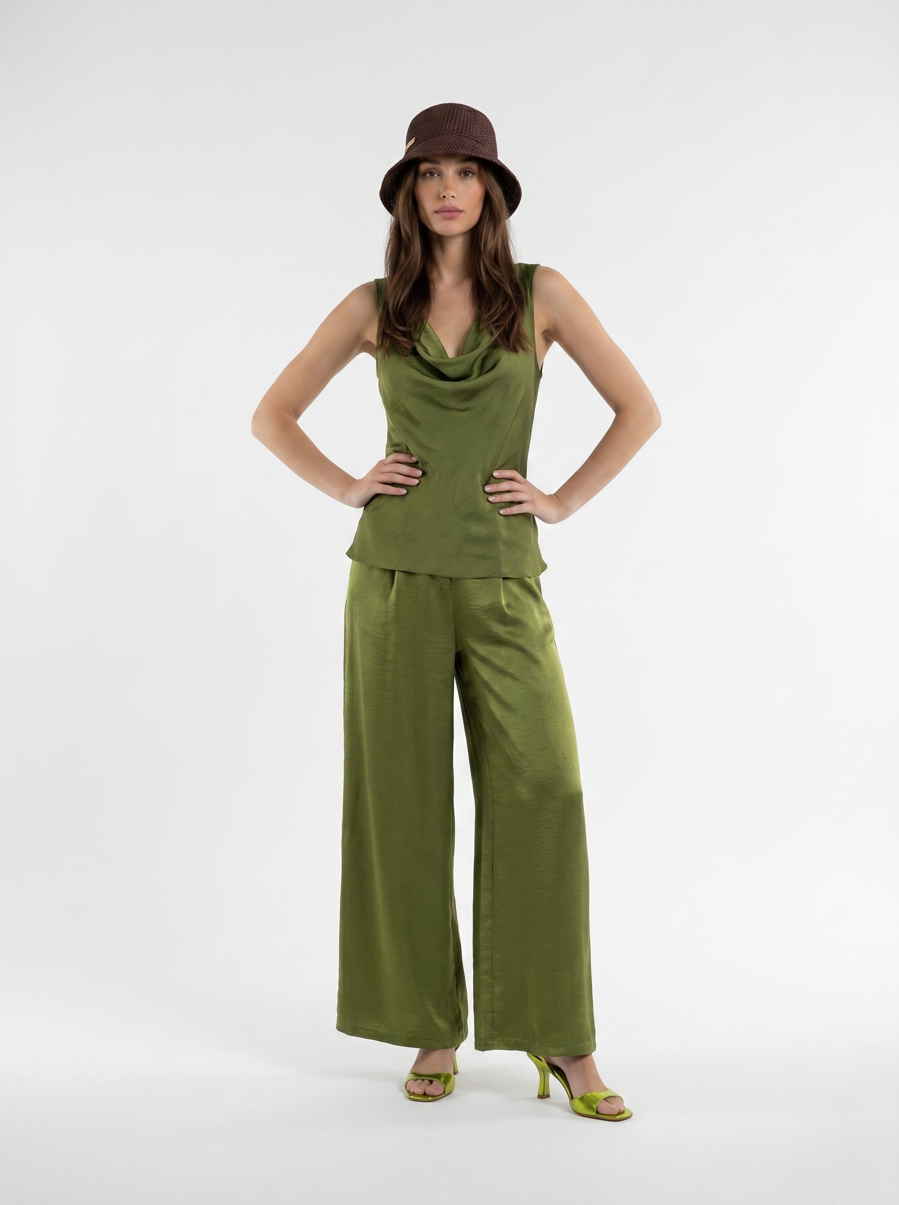 Coordinato Aurora - Verde oliva donna