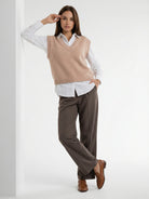 Fiorenza – Pull lana morbido everyday Pesca donna