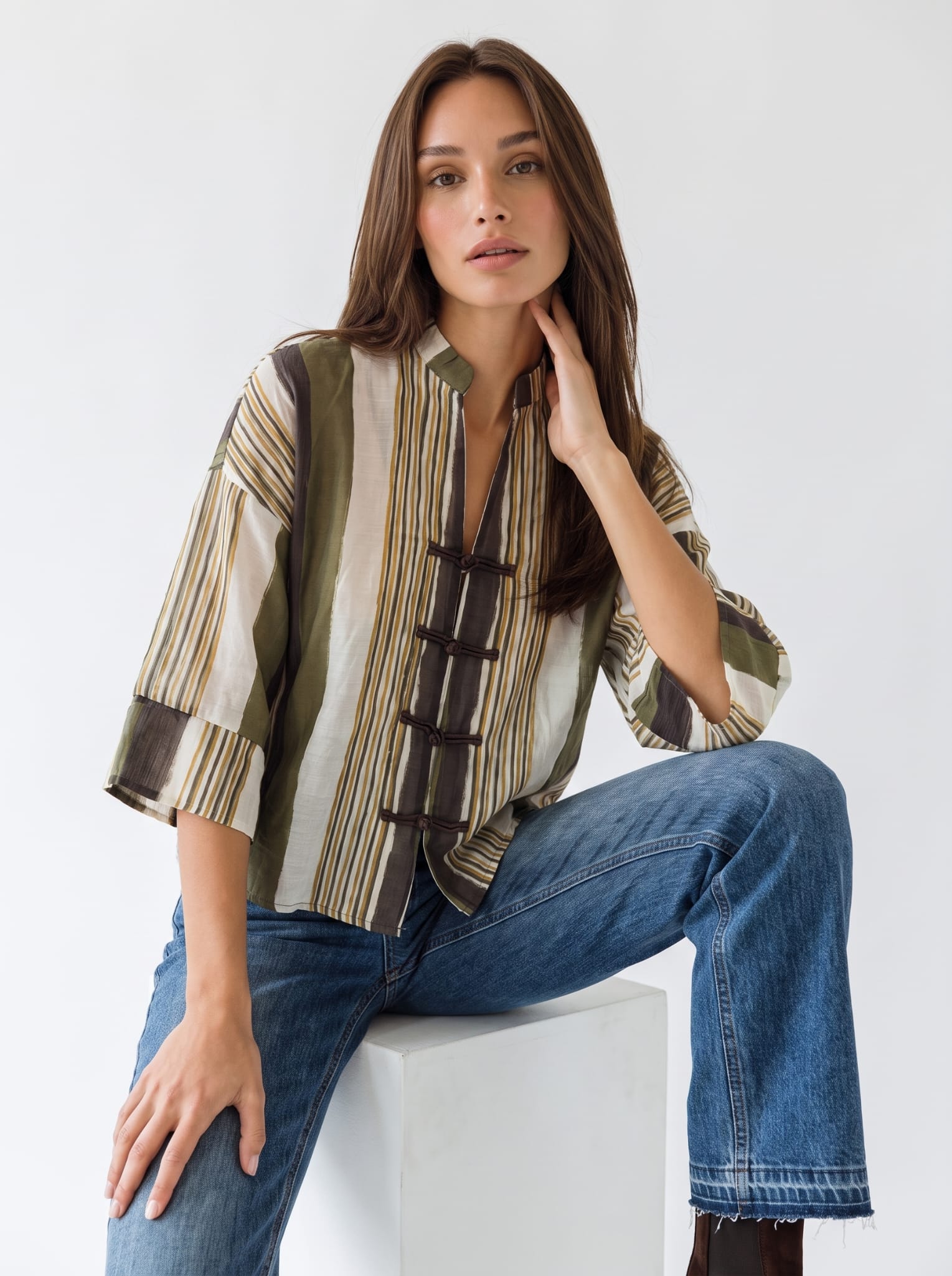 Camicia Nausica - Verde Militare Camicia donna