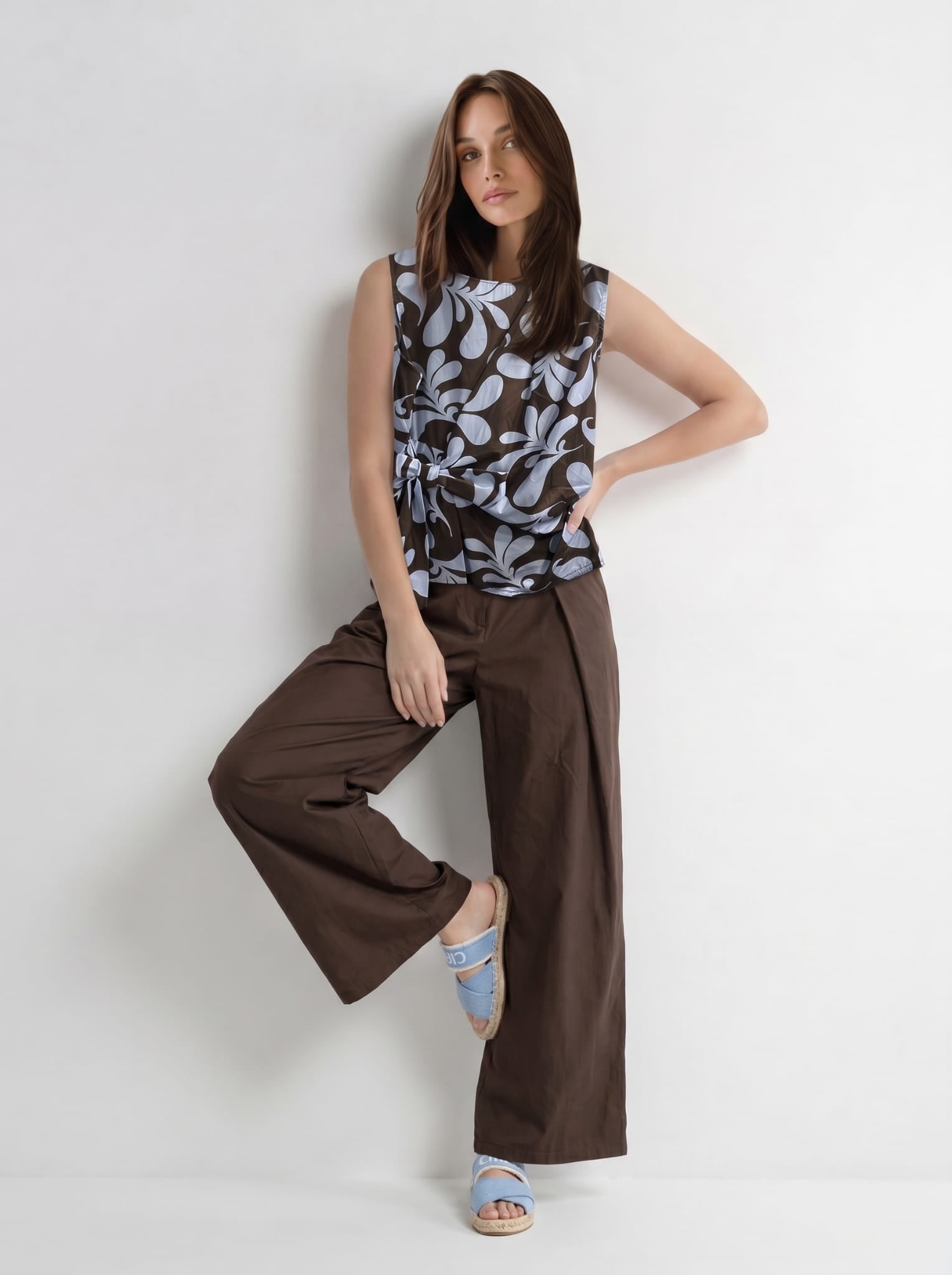 Camicia Amal - Arabesque azzurro donna