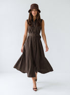 Abito Chemisier Olive - Moka donna
