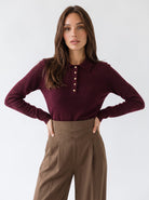 Polo Diletta - Bordeaux Maglia donna
