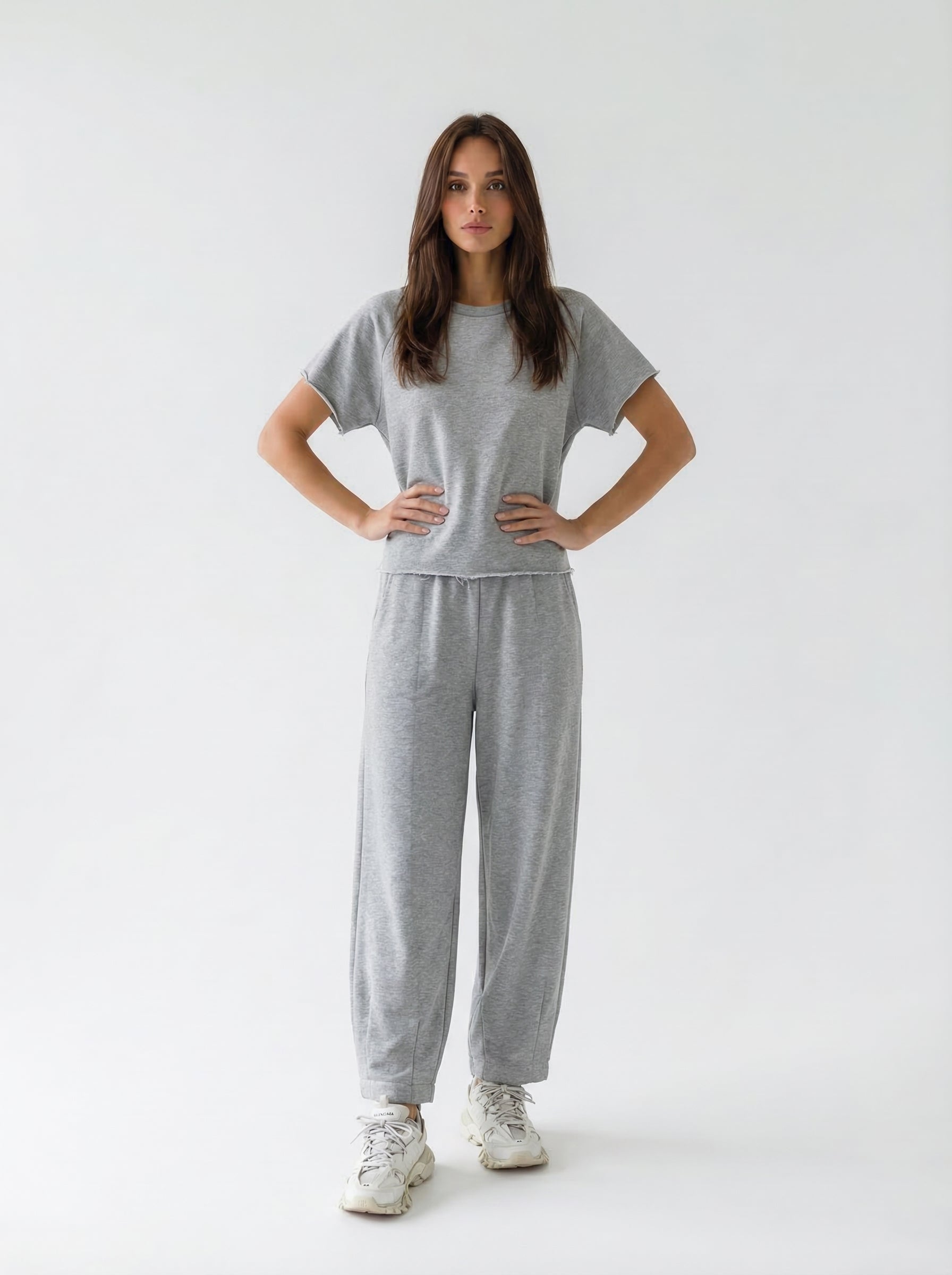 Maglia Cairo oversize con manica ampia – grigio donna