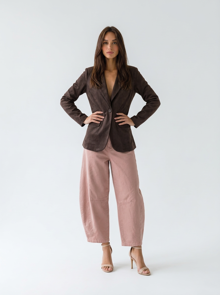 Giacca Katia in ecocamoscio – Marrone donna