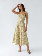 Abito Sakura - Giallo floreale donna