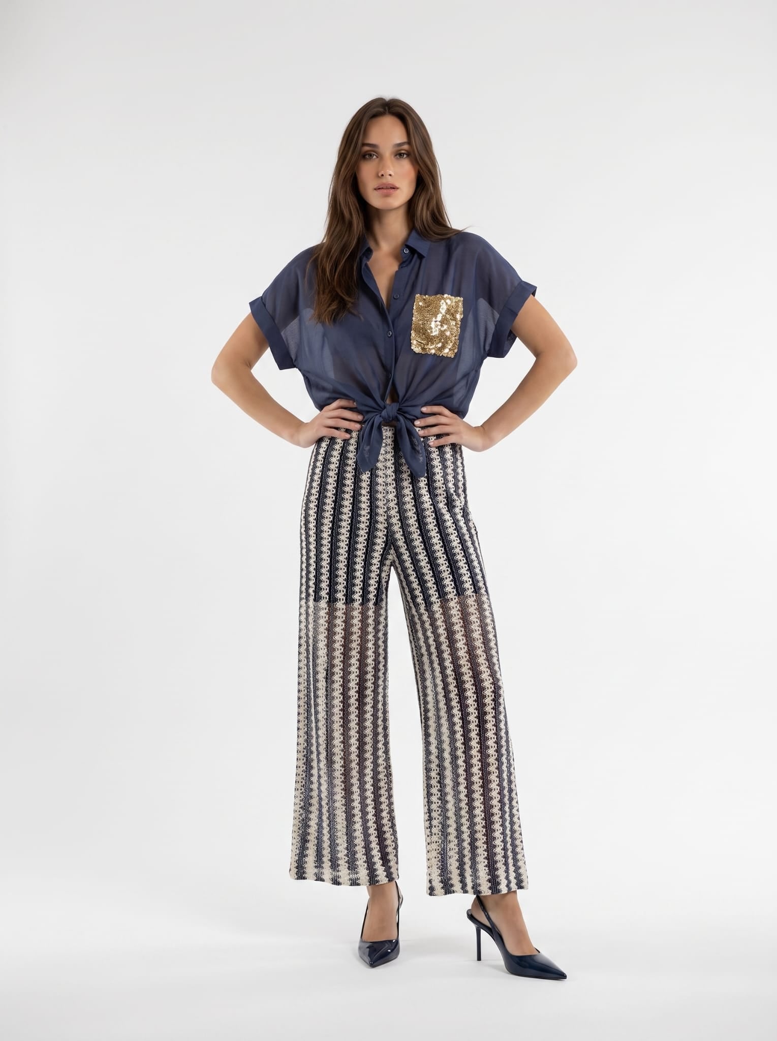 Pantalone Elina - Blu donna