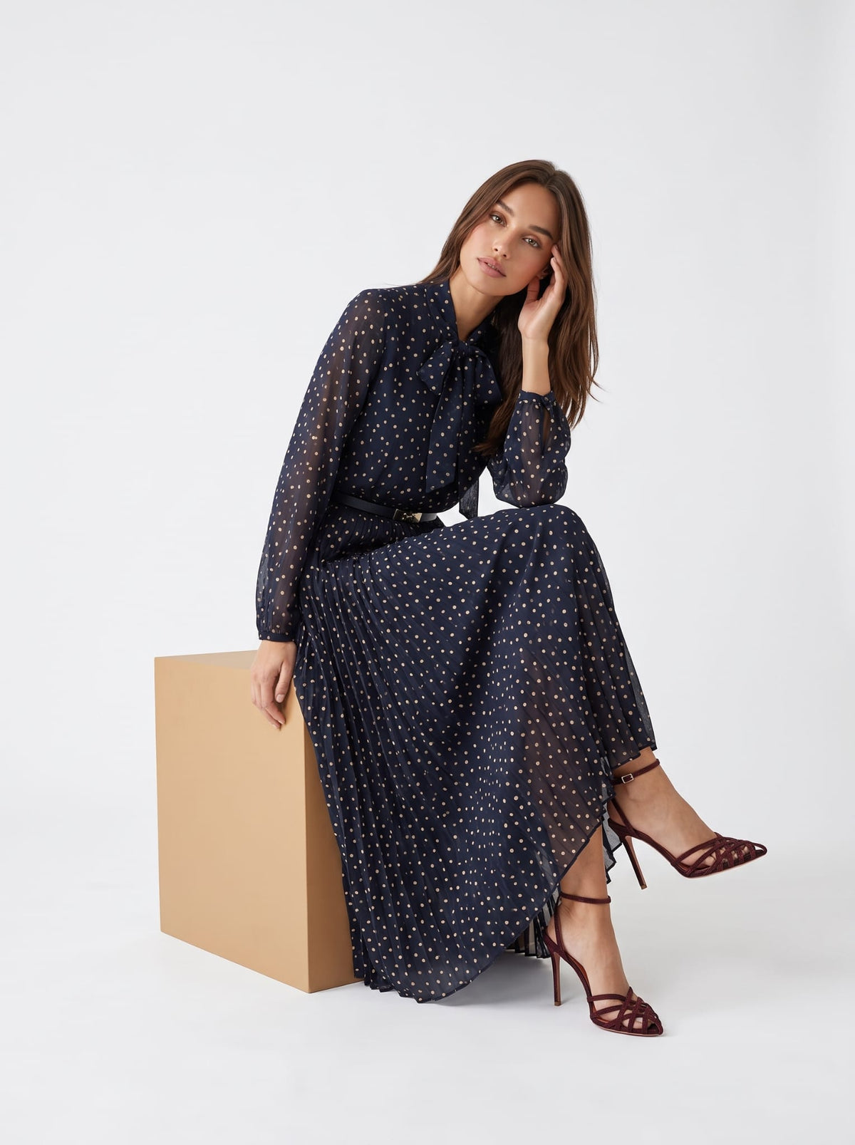 Abito Céliane – Blu a pois Abito donna