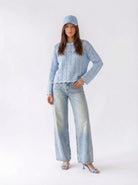 Jeans Tessa a palazzo - Denim chiaro donna