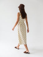 Abito Sakura - Giallo pois marrone donna