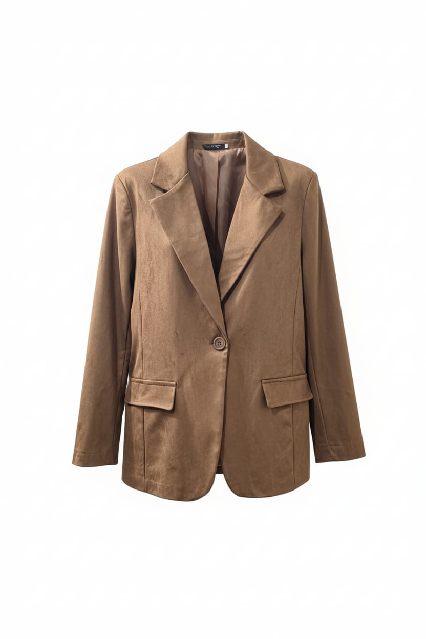 Giacca Katia in ecocamoscio – Camel donna