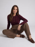 Polo Diletta - Bordeaux Maglia donna