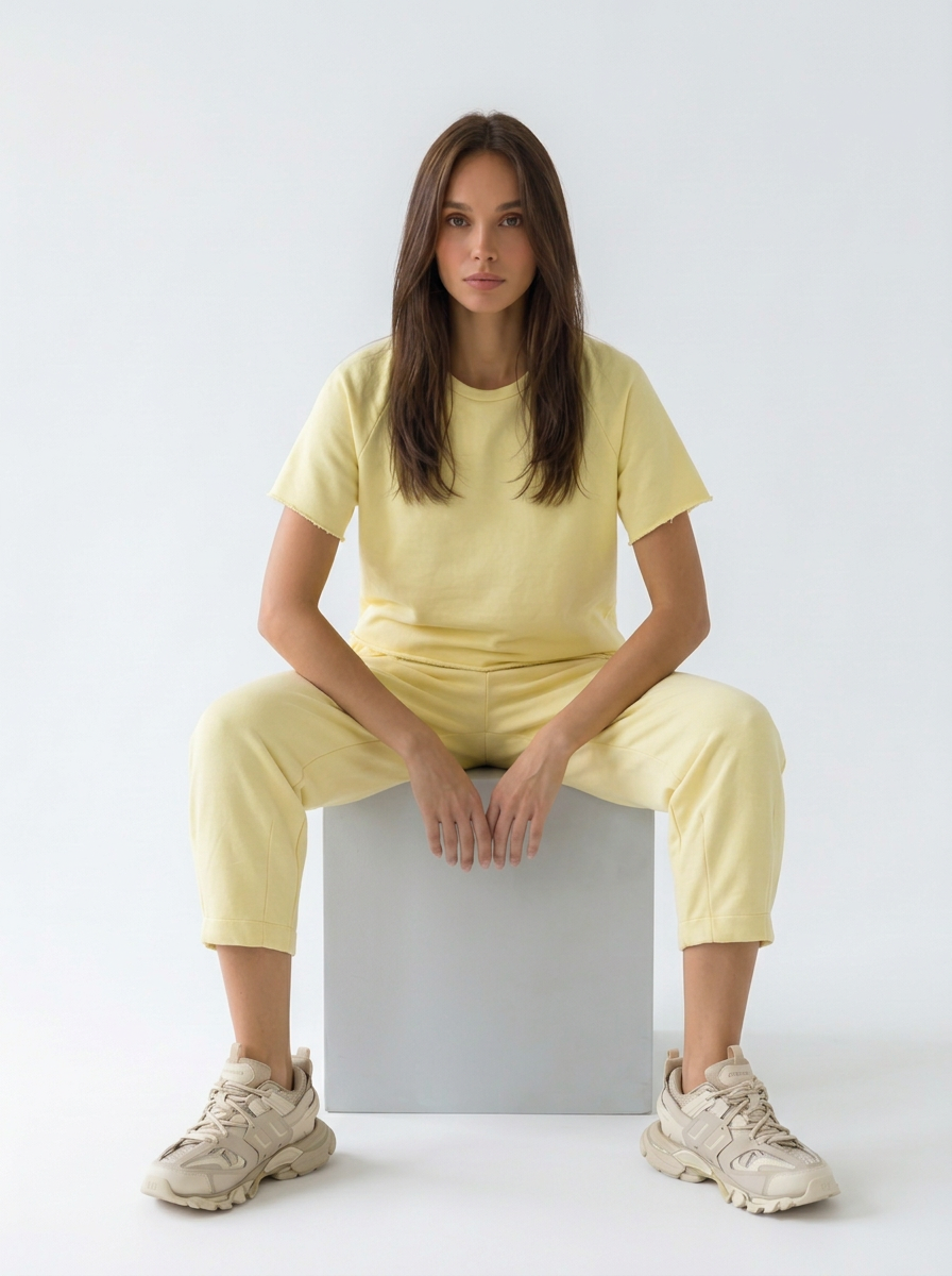 Maglia Cairo oversize con manica ampia – giallo donna