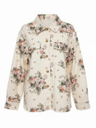 Giacca camicia Lavinia - Fantasia floreale crema e rosa donna