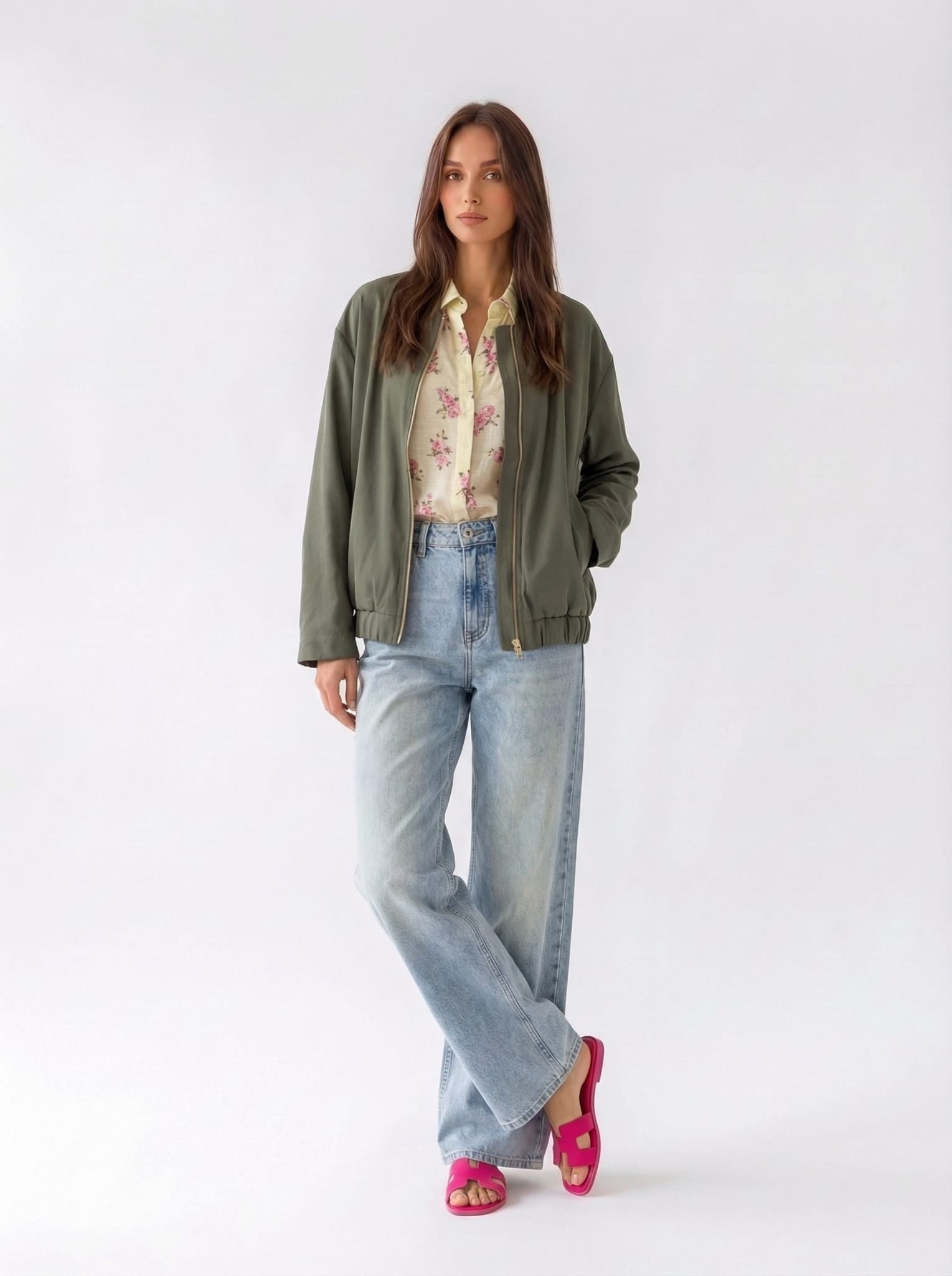 Bomber Noma - Verde militare donna