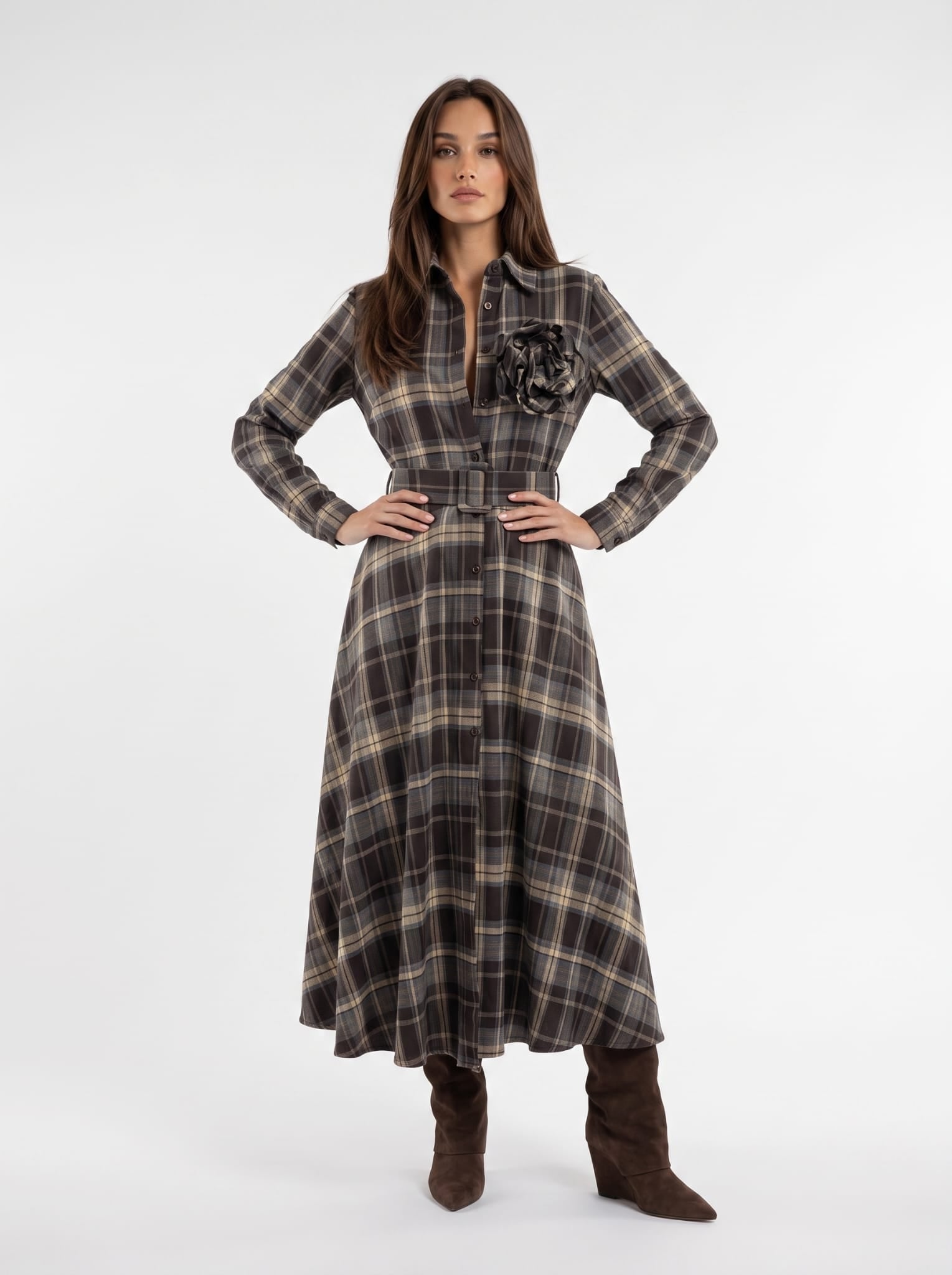 Chemisier Ottavia - Marrone Abito donna