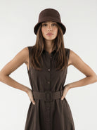 Abito Chemisier Olive - Moka donna