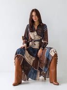 Abito Nerine – Fantasia Equestre Cacao/Blu Abito donna