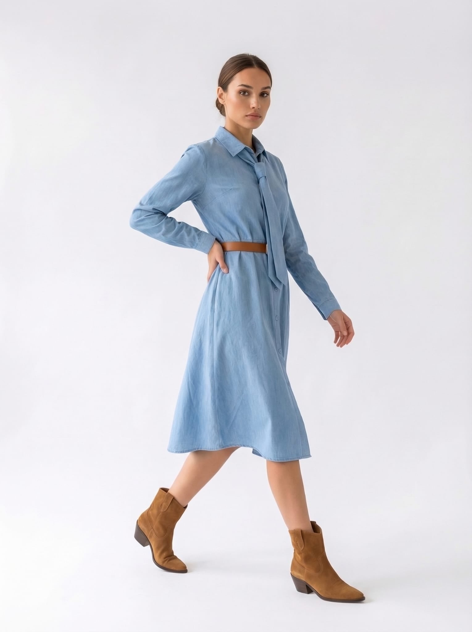 Abito Chemisier Lyan - denim medio donna