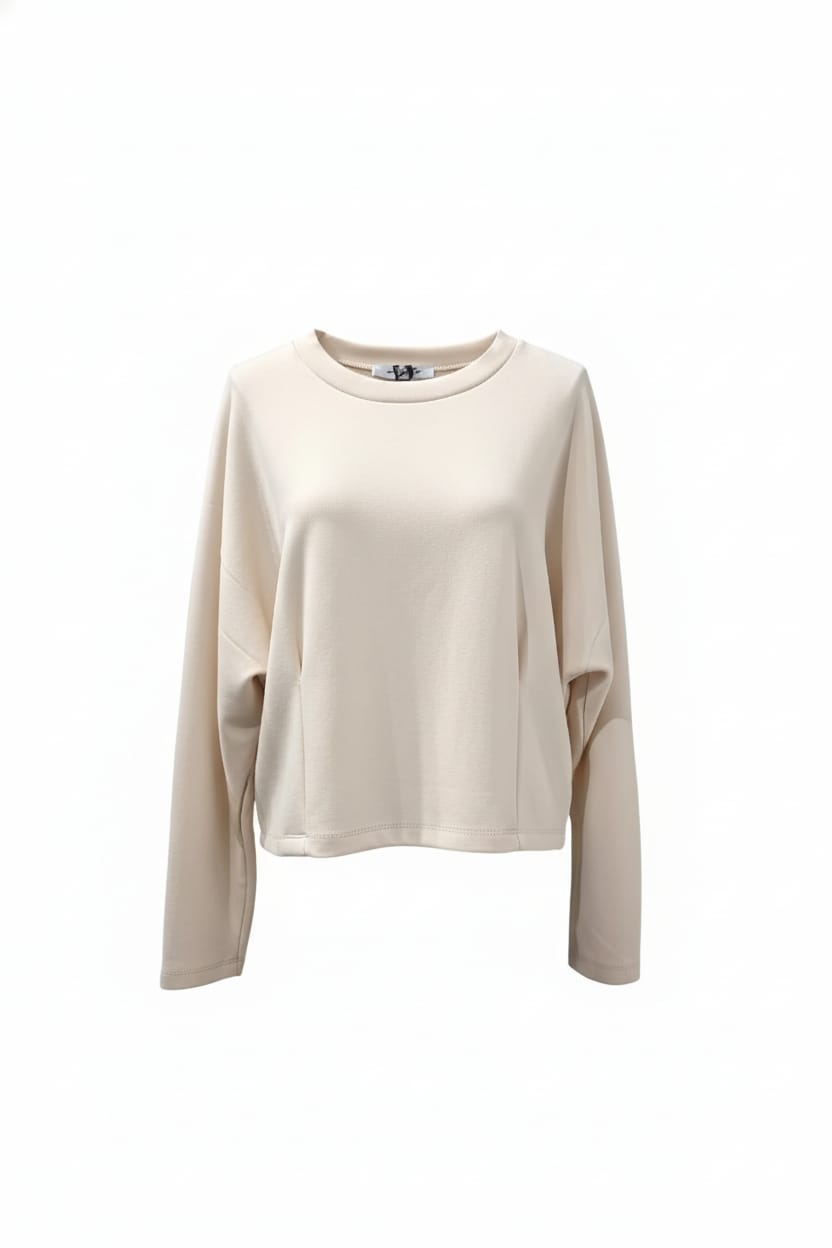 Felpa Alba cropped – Beige donna