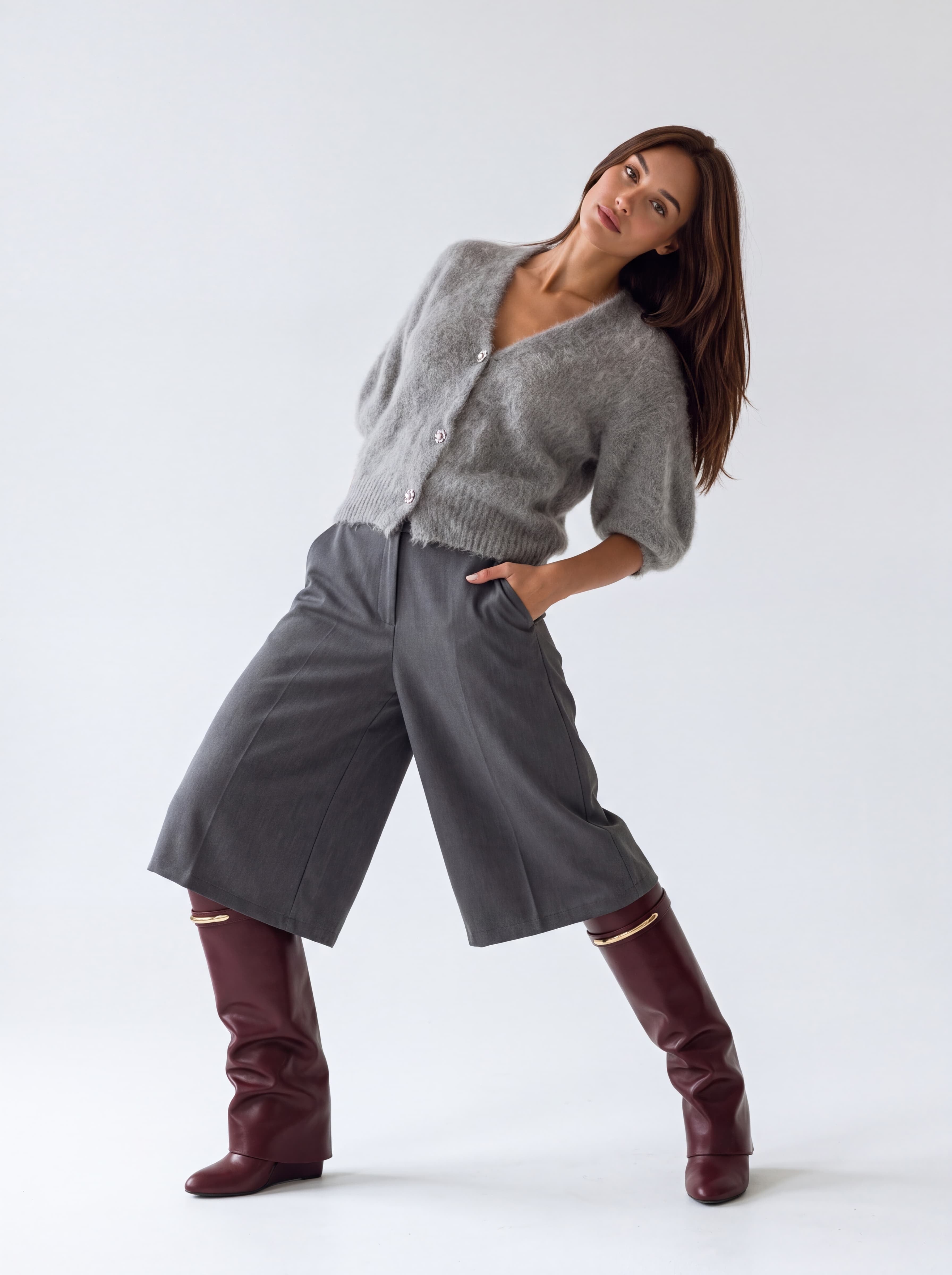 Bermuda Céleste – Grigio Pantalone donna