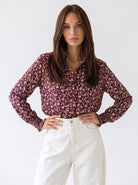 Camicia Sidra – Fantasia Bordeaux/Panna Camicia donna