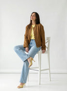 Bomber Iris in ecopelle – Cuoio donna