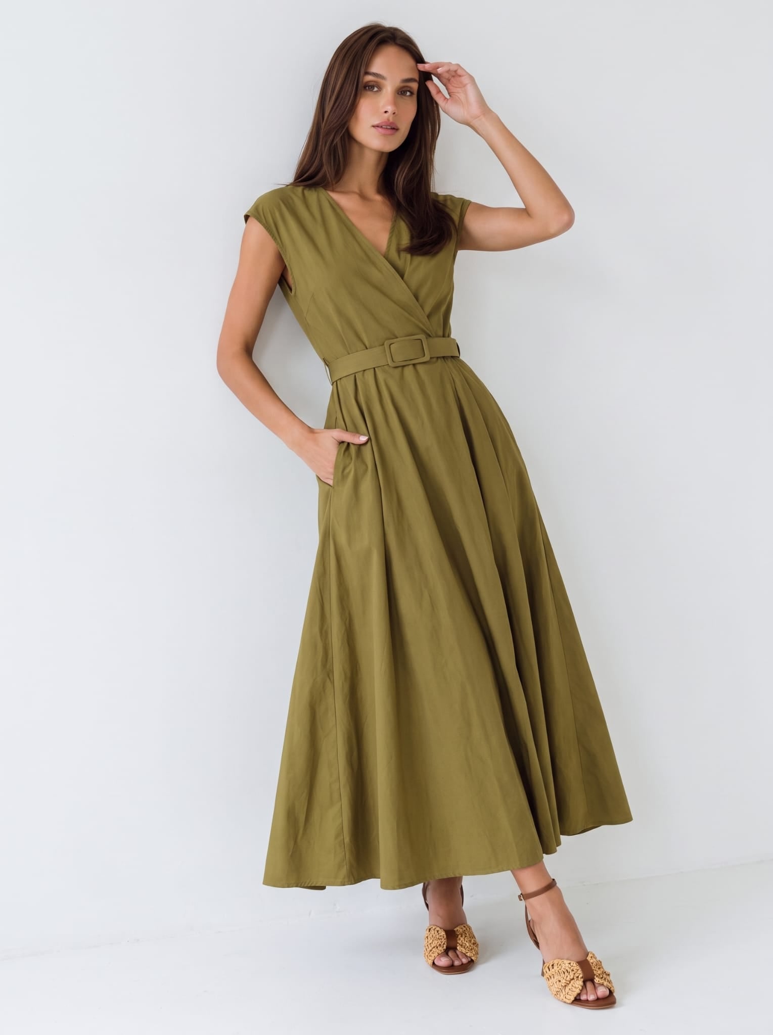 Abito Isolde - Verde olio donna