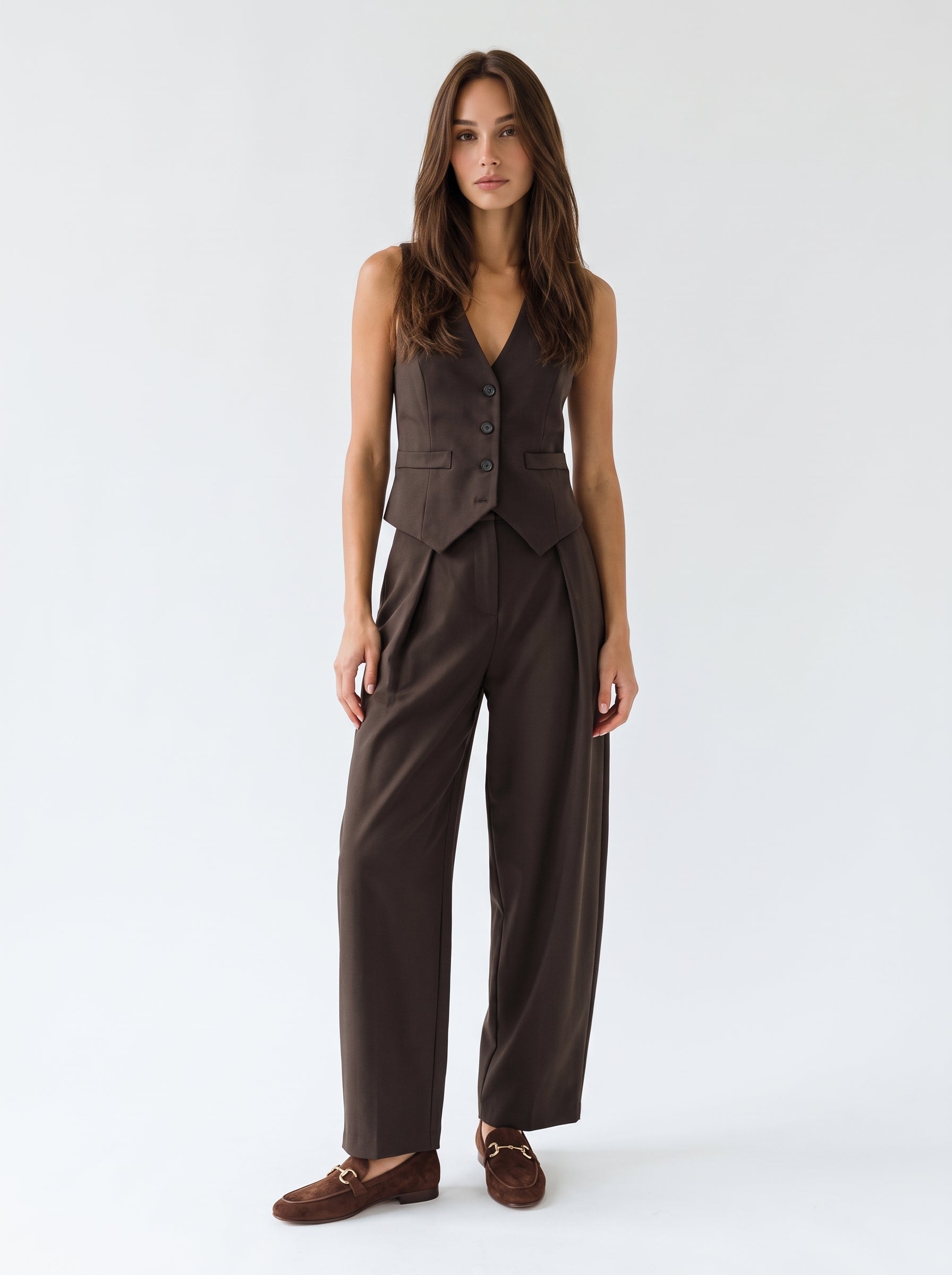 Tailleur Elvire - Marrone Tailleur donna