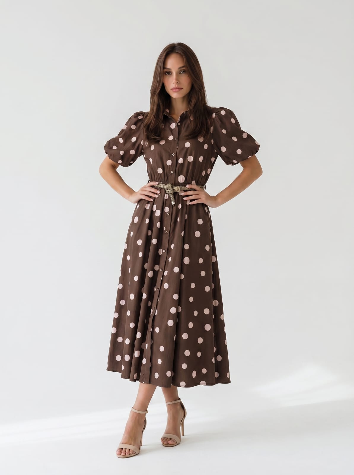 Abito Miravel - Marrone pois donna